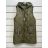 Vesta s kapucí bez rukávu dámská (S/M ONE SIZE) ITALSKÁ MÓDA IMPSH226304