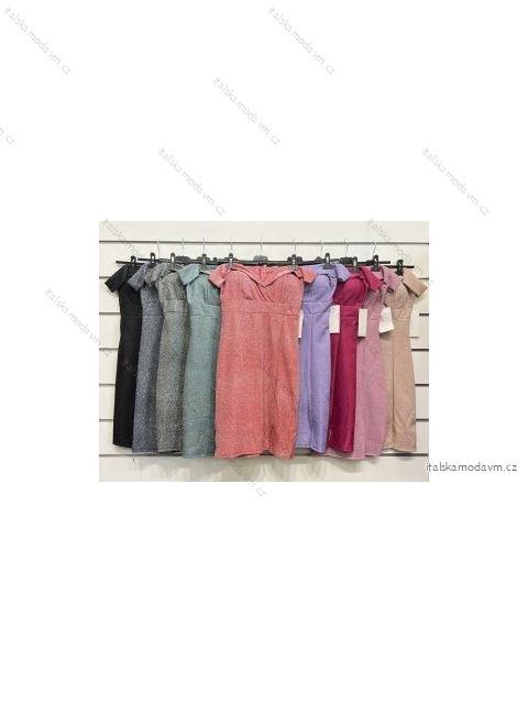 Šaty elegantní bez rukávu dámské (S/M ONE SIZE) ITALSKÁ MÓDA IMPSH2223221