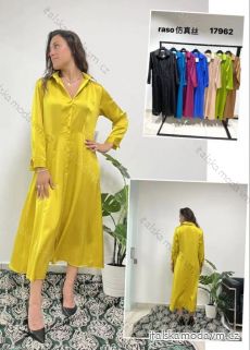 Šaty košilové dlouhý rukáv dámské (S/M ONE SIZE) ITALSKÁ MÓDA IMPDY22LS17962