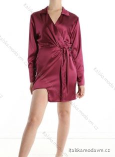 Šaty košilové dlouhý rukáv dámské (S/M ONE SIZE) ITALSKÁ MÓDA IMPDY22LS18220