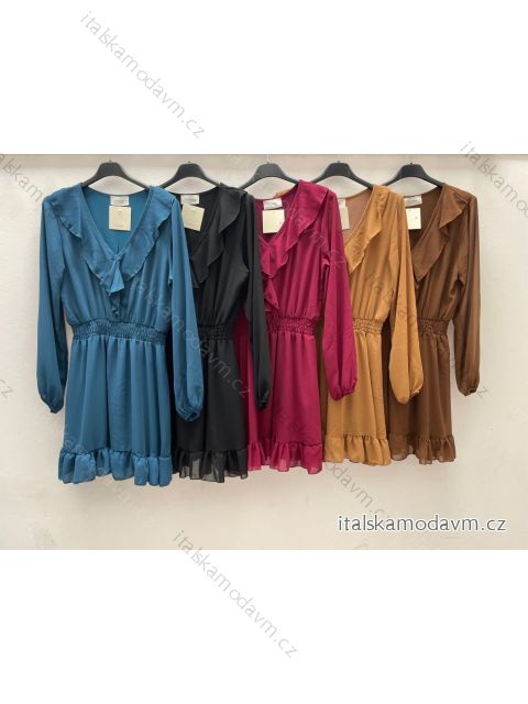 Šaty dlouhý rukáv dámské (S/M ONE SIZE) ITALSKÁ MÓDA IMPDY22LS18000