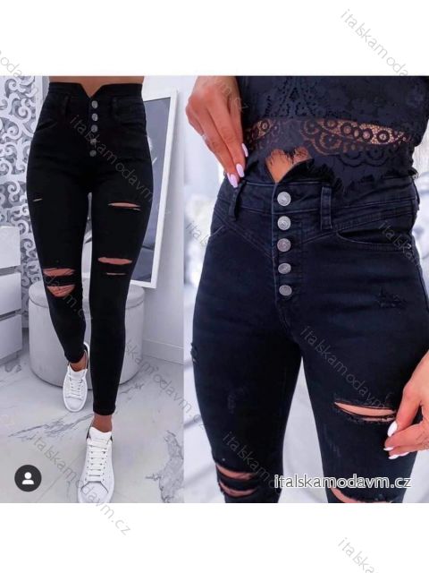 Rifle jeans dlhé dámske (XS-XL) Moongirl MA521LA8169A/DR