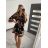 Šaty s krátkým rukávem dámské (S/M/L/XL ONE SIZE) ITALSKÁ MÓDA IMF22DRESS