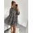 Šaty dlouhý rukáv dámské nadrozměr (M/L ONE SIZE) ITALSKá MóDA IM4221054
