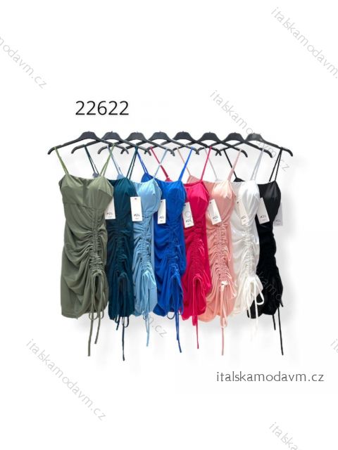 Šaty sexy mini na ramínka dámské (S/M ONE SIZE) ITALSKÁ MÓDA IMPHD2222622-1