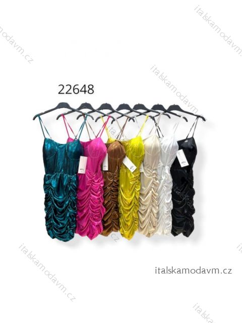 Šaty mini na ramínka dámské (S/M ONE SIZE) ITALSKÁ MÓDA IMPHD2222648