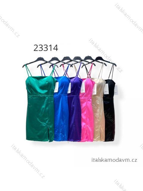 Šaty mini na ramínka dámské (S/M ONE SIZE) ITALSKÁ MÓDA IMPHD2223314