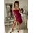 Šaty elegantní carmen krátké bez rukávu dámské (S/M ONE SIZE) ITALSKá MóDA IM322308