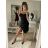 Šaty elegantní carmen krátké bez rukávu dámské (S/M ONE SIZE) ITALSKá MóDA IM322308