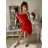 Šaty elegantní carmen krátké bez rukávu dámské (S/M ONE SIZE) ITALSKá MóDA IM322308