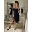 Šaty elegantní carmen krátké bez rukávu dámské (S/M ONE SIZE) ITALSKá MóDA IM322308