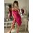 Šaty elegantní carmen krátké bez rukávu dámské (S/M ONE SIZE) ITALSKá MóDA IM322308