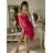 Šaty elegantní carmen krátké bez rukávu dámské (S/M ONE SIZE) ITALSKá MóDA IM322308