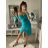 Šaty elegantní carmen krátké bez rukávu dámské (S/M ONE SIZE) ITALSKá MóDA IM322308