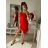 Šaty elegantné carmen krátké bez rukávov dámske (S/M ONE SIZE) TALIANSKA MóDA IM322308/DR