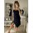Šaty elegantné carmen krátké bez rukávov dámske (S/M ONE SIZE) TALIANSKA MóDA IM322308/DR