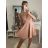 Šaty carmen krátké elegantné bez rukávov dámske (S/M ONE SIZE) TALIANSKA MóDA IMM2251300fs/DR staroružová S/M
