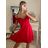 Šaty carmen krátké elegantné bez rukávov dámske (S/M ONE SIZE) TALIANSKA MóDA IMM2251300fs/DR staroružová S/M