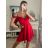 Šaty carmen krátké elegantné bez rukávov dámske (S/M ONE SIZE) TALIANSKA MóDA IMM2251300fs/DR staroružová S/M