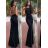Šaty elegantní společenské dlouhé na ramínka dámské (S/M ONE SIZE) ITALSKá MóDA IMM22LS9714 vínová S/M