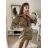 Šaty košilové dlouhý rukáv dámské (S/M ONE SIZE) ITALSKá MóDA IM322307