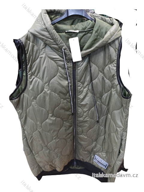 Vesta s kapucí bez rukávu dámské nadrozměr (XL/2XL ONE SIZE) ITALSKá MóDA IM4221311