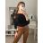 Svetr tenký oversize s mašlí dlouhý rukáv dámský (M/L ONE SIZE) ITALSKÁ MÓDA IM422910/DR smetanová M/L