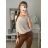 Svetr tenký oversize s mašlí dlouhý rukáv dámský (M/L ONE SIZE) ITALSKÁ MÓDA IM422910/DR smetanová M/L