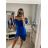 Šaty elegantní carmen krátké bez rukávu dámské (S/M ONE SIZE) ITALSKá MóDA IM322308