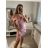 Šaty elegantní carmen krátké bez rukávu dámské (S/M ONE SIZE) ITALSKá MóDA IM322308