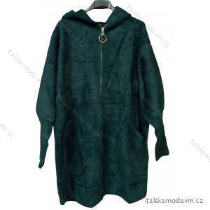 Kabát alpaka na zip dlouhý rukáv dámský (S/M ONE SIZE) POLSKÁ MÓDA IMWA217928/D/P7