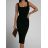 Šaty dlouhé řádkované na ramínka dámské (S/M/L ONE SIZE) ITALSKÁ MÓDA IMWG221734/DR S/M Khaki