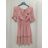 Šaty letní carmen přes ramena dlouhý rukáv dámské (S/M ONE SIZE) ITALSKÁ MÓDA IMWK21306/DR světle růžová