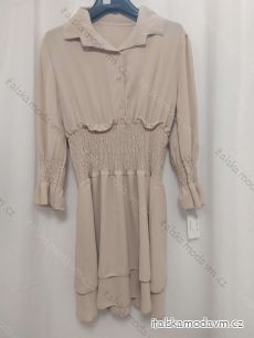 Šaty elegantní košilové dlouhý rukáv dámské (S/M ONE SIZE) ITALSKÁ MÓDA IMWD21998