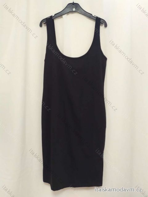 Šaty mini letní na ramínka dámské (uni s-l) TURECKÁ MODA IMT186354 černá
