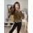 Košile oversize saténová  dlouhý rukáv dámská (S/M/L/XL ONE SIZE) ITALSKÁ MODA IMD22794/DR červená L/XL