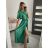 Šaty společenské elegantní letní krátký rukáv dámské (S/M ONE SIZE) ITALSKÁ MÓDA IMPSH22L52150/DR modrá světlá