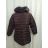 Bunda s kapucňou dámska nadrozmer (4XL-8XL) BESS222251 vínová 6XL