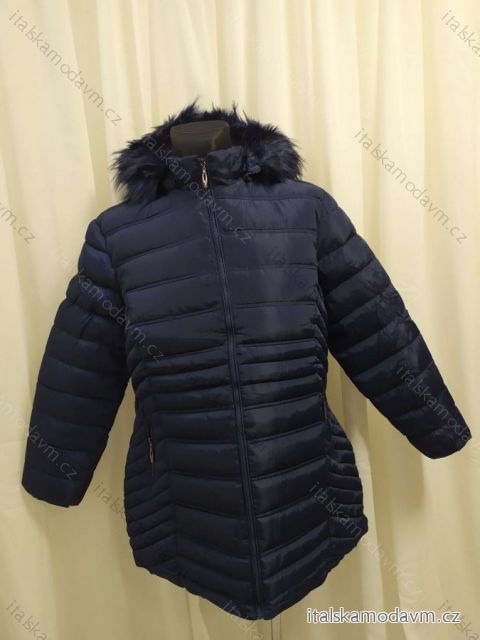 Bunda s kapucí dámská nadrozměr (4XL-8XL) BESS222251 tmavě modrá 8XL