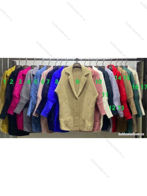Kabát jesenné alpaka dámsky (S / M ONE SIZE) TALIANSKÁ MÓDA IMWA217037
