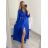 Šaty dlhé elegantné spoločenské dlhý rukáv dámske (S/M ONE SIZE) TALIANSKA MÓDA IMPSH2255183
