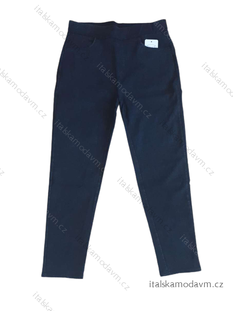 Kalhoty džegíny elastické dámské nadrozměrné (L/XL-4XL/5XL) SAL SMILING SAL22AM3006/DR Černá 2XL/3XL