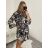 Šaty košilové oversize dlouhý rukáv dámské (S/M/L ONE SIZE) ITALSKÁ MÓDA IMWGS223367/DR S/M Krémová