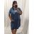 Šaty oversize krátký rukáv dámské nadrozměr (4XL/5XL ONE SIZE) ITALSKÁ MÓDA IM422FLUFF