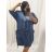 Šaty oversize krátký rukáv dámské nadrozměr (4XL/5XL ONE SIZE) ITALSKÁ MÓDA IM422FLUFF
