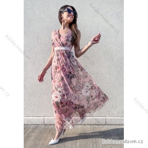 Šaty elegantní společenské dlouhé na ramínka dámské (S/M ONE SIZE) ITALSKÁ MÓDA IMPSH2236722