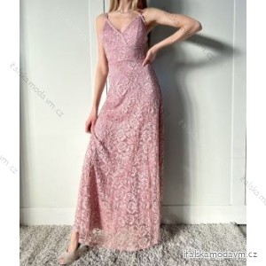 Šaty dlouhé elegantní společenské letní na ramínka dámské (S/M ONE SIZE) ITALSKÁ MÓDA IMPSH223872