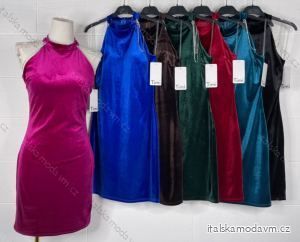 Šaty elegantní společenské bez rukávu dámské (S/M ONE SIZE) ITALSKÁ MÓDA IMPBB22A11118
