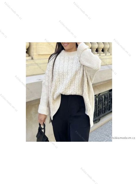 Sveter dlhý rukáv dámsky (S/M ONE SIZE) TALIANSKA MÓDA IMPBB22J3519