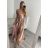 Šaty carmen dlouhé na ramínka elegantní saténové dámské (S/M ONE SIZE) ITALSKÁ MÓDA IMPBB22B22735/DR bílá